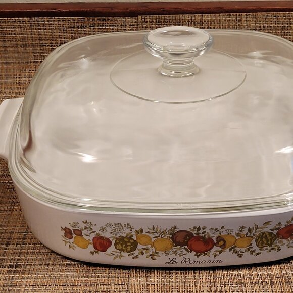 Corning Ware Spice of Life VTG A-10-B Le Romarin Large Casserole w/ Lid Rare EUC - Picture 1 of 11